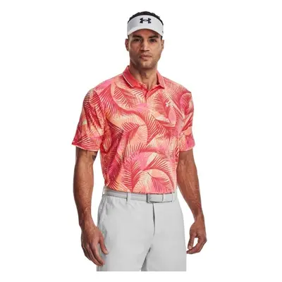 Under Armour ISO-CHILL GRPHC PALM POLO Pánské polotričko na golf, růžová, velikost