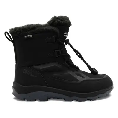 Jack Wolfskin VOJO SHELL XT TEXAPORE MID K Dětská zimní obuv, černá, velikost