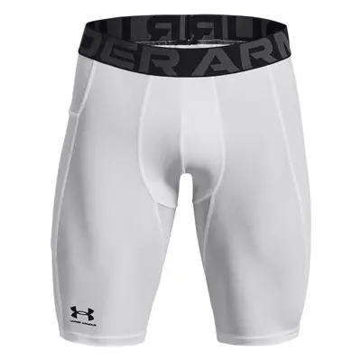 Under Armour HEATGEAR ARMOUR LONG SHORTS Pánské kompresní kraťasy, bílá, velikost