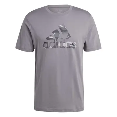 adidas CAMO BADGE OF SPORT TEE Pánské tričko, šedá, velikost