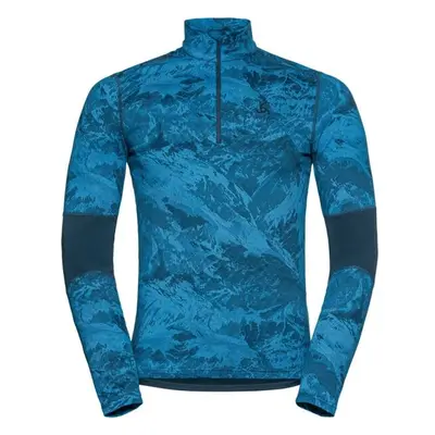 Odlo BL TOP TURTLE NECK WHISTLER Pánské funkční triko, modrá, velikost