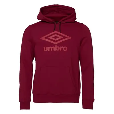 Umbro LARGE LOGO HOODIE ESSENTIALS Pánská mikina, vínová, velikost