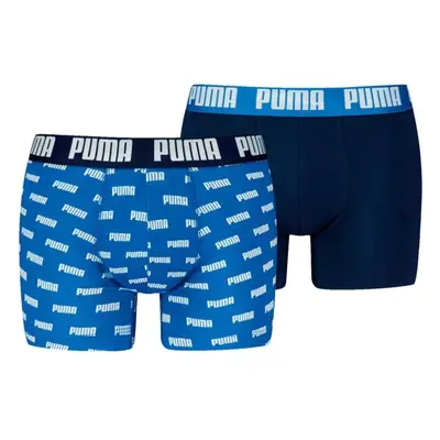 Puma MEN EVERYDAY AOP PRINT BOXER 2P Pánské boxerky, modrá, velikost