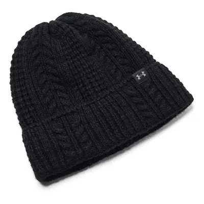 Under Armour HALFTIME CABLE KNIT BEANIE Dámská zimní čepice, černá, velikost