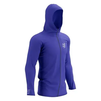 Compressport 3D THERMO SEAMLESS HOODIE ZIP Pánská sportovní mikina, modrá, velikost