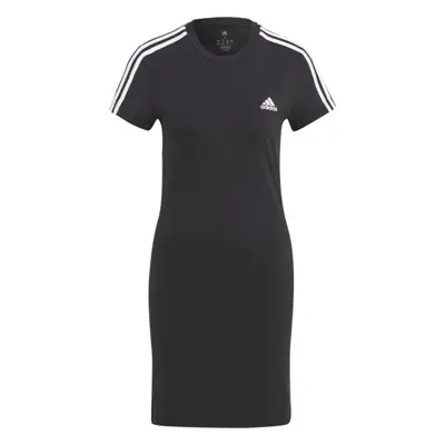 adidas 3-STRIPES Dámské tričkové šaty, černá, velikost