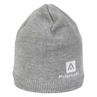 Finmark WINTER HAT Zimní pletená čepice, šedá, velikost