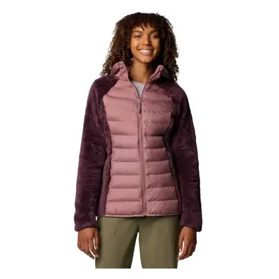 Columbia POWDER LITE II SHERPA HYBRID JACKET Dámská bunda, vínová, velikost