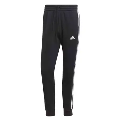 adidas ESSENTIALS FLEECE 3-STRIPES TAPERED CUFF Pánské tepláky, černá, velikost