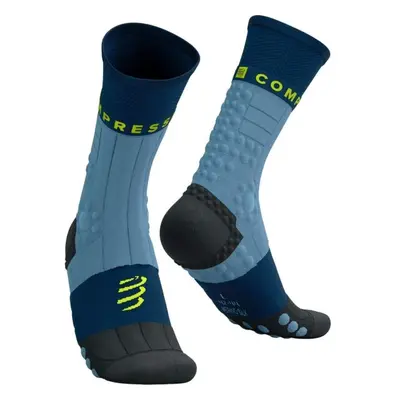 Compressport PRO RACING SOCKS WINTER TRAIL Zimní běžecké ponožky, světle modrá, velikost