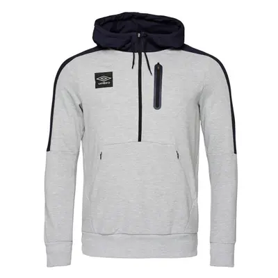 Umbro TERRACE HALF ZIP HOODIE Pánská mikina, šedá, velikost