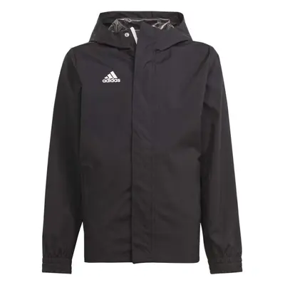 adidas ENTRADA ALL WEATHER JACKET Juniorská fotbalová bunda, černá, velikost