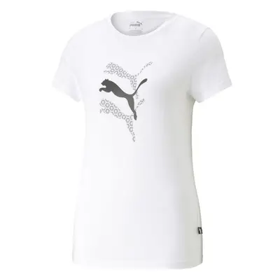 Puma GRAPHICS LAZER CUT TEE Dámské triko, bílá, velikost