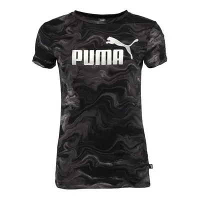 Puma ESSENTIALS + MARBLEIZED TEE Dámské tričko, černá, velikost