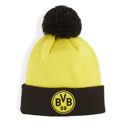 Puma BORUSSIA DORTMUND ESSENTIALS POM POM BEANIE Zimní čepice, žlutá, velikost