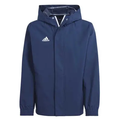 adidas ENTRADA ALL WEATHER JACKET Juniorská fotbalová bunda, tmavě modrá, velikost