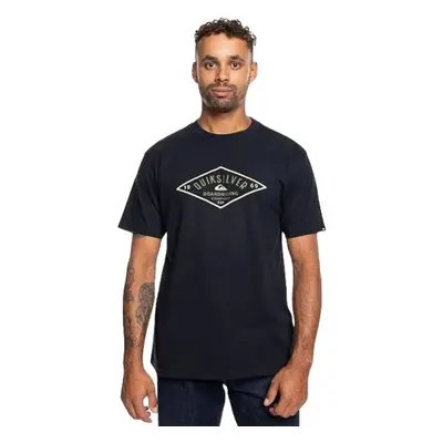 Quiksilver DIAMOND LOGO SS Pánské bavlněné triko, černá, velikost