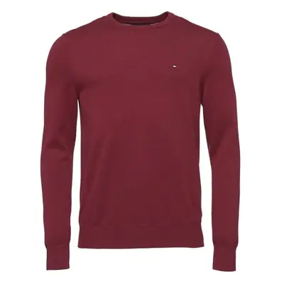 Tommy Hilfiger ESSENTIAL COTTON CREW NECK Pánský svetr, vínová, velikost