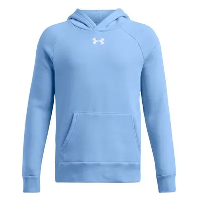 Under Armour RIVAL FLEECE HOODIE Chlapecká mikina, světle modrá, velikost