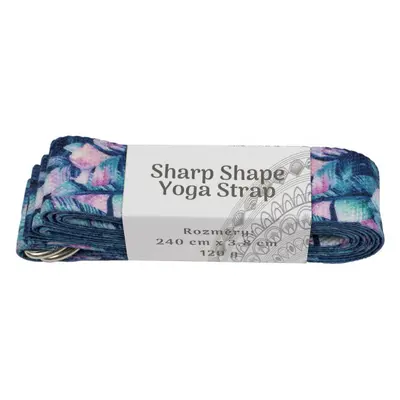 SHARP SHAPE YOGA STRAP LEAVES Jóga páska, tmavě modrá, velikost