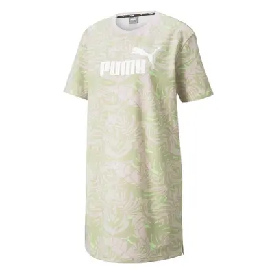 Puma FLORAL VIBES AOP DRESSENTIALS TEE Dámské šaty, světle zelená, velikost