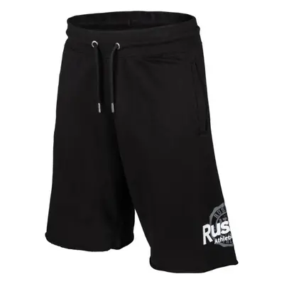 Russell Athletic CIRCLE RAW SHORT Pánské šortky, černá, velikost