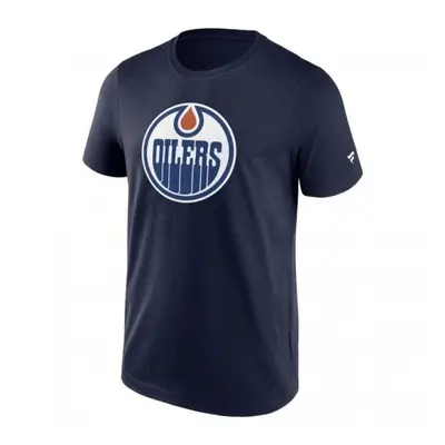 FANATICS NHL PRIMARY LOGO GRAPHIC EDMONTON OILERS Pánské triko, tmavě modrá, velikost