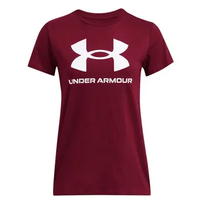 Under Armour LIVE SPORTSTYLE GRAPHIC SS Dámské triko, vínová, velikost