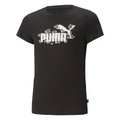 Puma ESSENTIALS+ANIMAL TEE Dívčí triko, černá, velikost