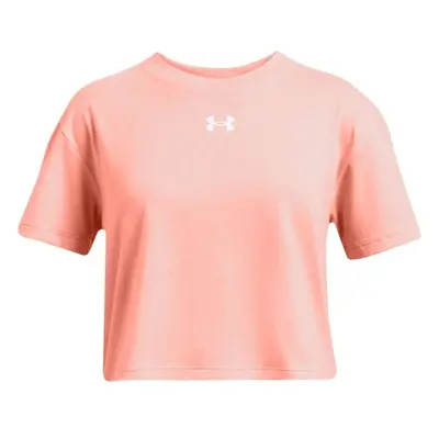 Under Armour SPORTSTYLE Dívčí triko, lososová, velikost