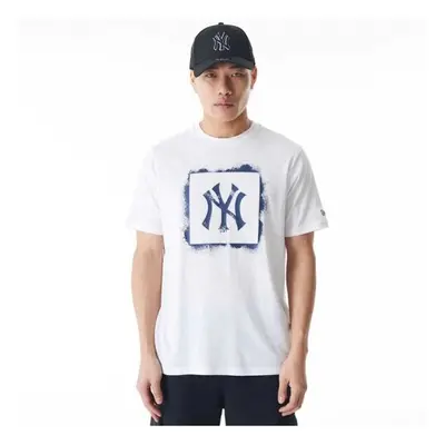 New Era NEW YORK YANKEES MLB SPRAY STAMP Pánské triko, bílá, velikost