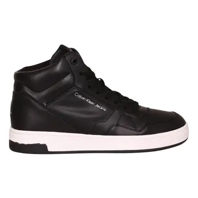 Calvin Klein BASKET CUPSOLE MID LTH-PU Dámské kotníkové tenisky, černá, velikost