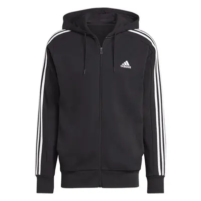 adidas 3-STRIPES FULL-ZIP HOODIE Pánská mikina, černá, velikost