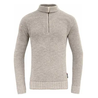 Devold BISPEN WOOL ZIP NECK Pánský vlněný svetr, šedá, velikost