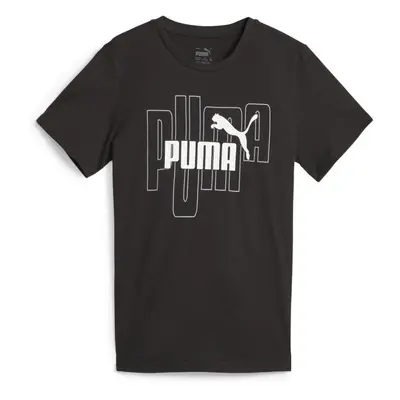 Puma GRAPHICS NO.1 LOGO TEE Chlapecké triko, černá, velikost