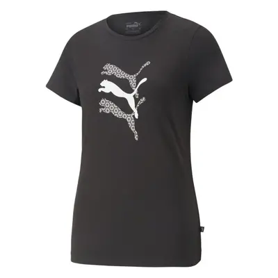 Puma GRAPHICS LAZER CUT TEE Dámské triko, černá, velikost