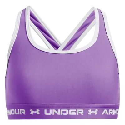 Under Armour CROSSBACK MID SOLID G Dívčí podprsenka, fialová, velikost