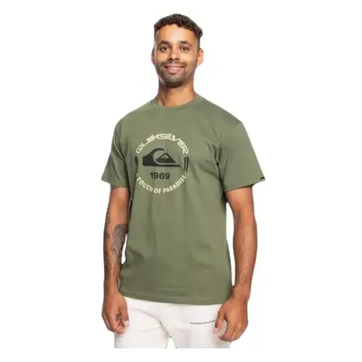 Quiksilver CIRCLE LOGO SS Pánské triko, khaki, velikost