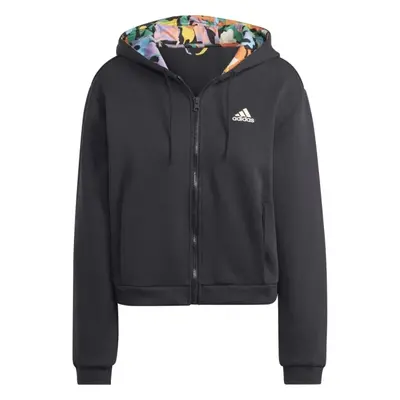 adidas AOP FULL-ZIP HOODIE Dámská mikina, černá, velikost