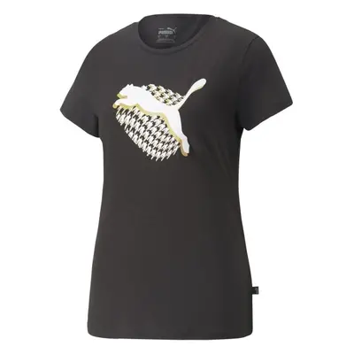 Puma GRAPHIC HOUND STOOTH TEE Dámské triko, černá, velikost