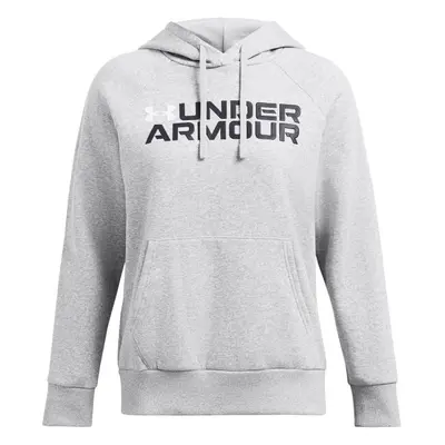 Under Armour RIVAL FLEECE WORDMARK Dámská mikina, šedá, velikost