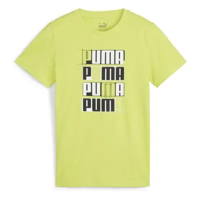 Puma ESSENTIALS + LOGO LAB TEE B Chlapecké triko, žlutá, velikost