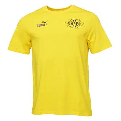 Puma BORUSSIE DORTMUND FOTBAL CULTURE TEE Pánské triko, žlutá, velikost