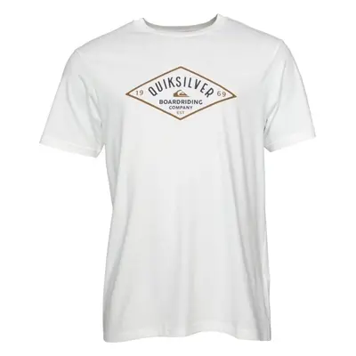 Quiksilver DIAMOND LOGO SS Pánské bavlněné triko, bílá, velikost