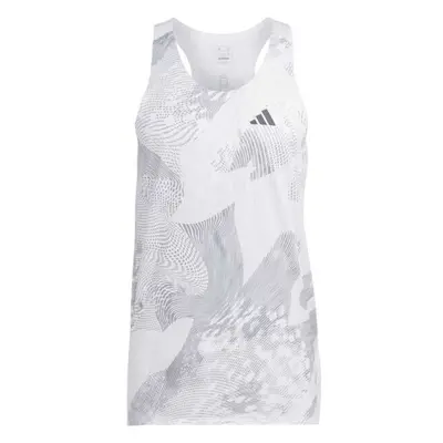 adidas ADIZERO SINGLET TANK TOP Pánské běžecké tílko, bílá, velikost