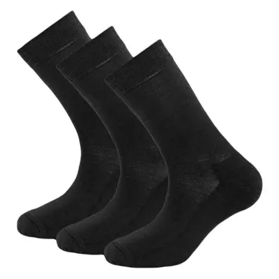 Devold DAILY MERINO MEDIUM SOCK 3PK Pánské vlněné ponožky, černá, velikost