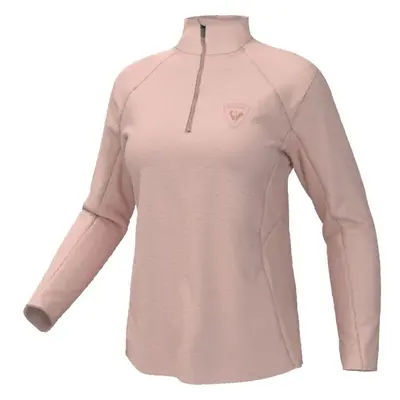 Rossignol W CLASSIQUE 1/2 ZIP Dámská první vrstva, růžová, velikost