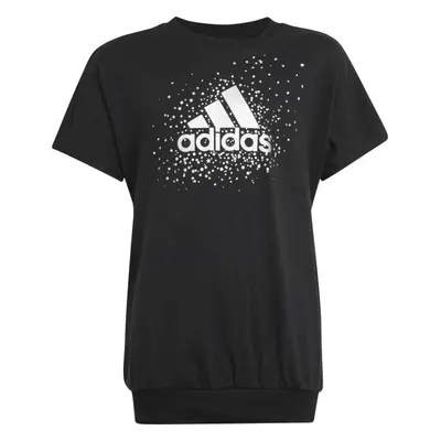 adidas GLAM TEE Dívčí tričko, černá, velikost