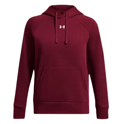 Under Armour RIVAL FLEECE HOODIE Dámská mikina, vínová, velikost