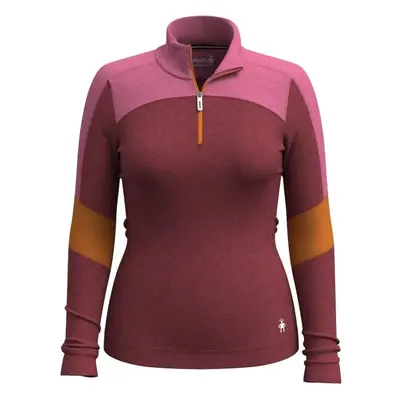 Smartwool CLASSIC THERMAL MERINO BL 1/4 ZIP Dámské termo triko, vínová, velikost